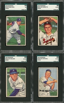 1952 Bowman "High Numbers" SGC-Graded Collection (4 Different)